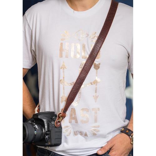 HoldFast Gear 38" Maven Classic American Bison Leather Camera Strap with Hooks & Pads
