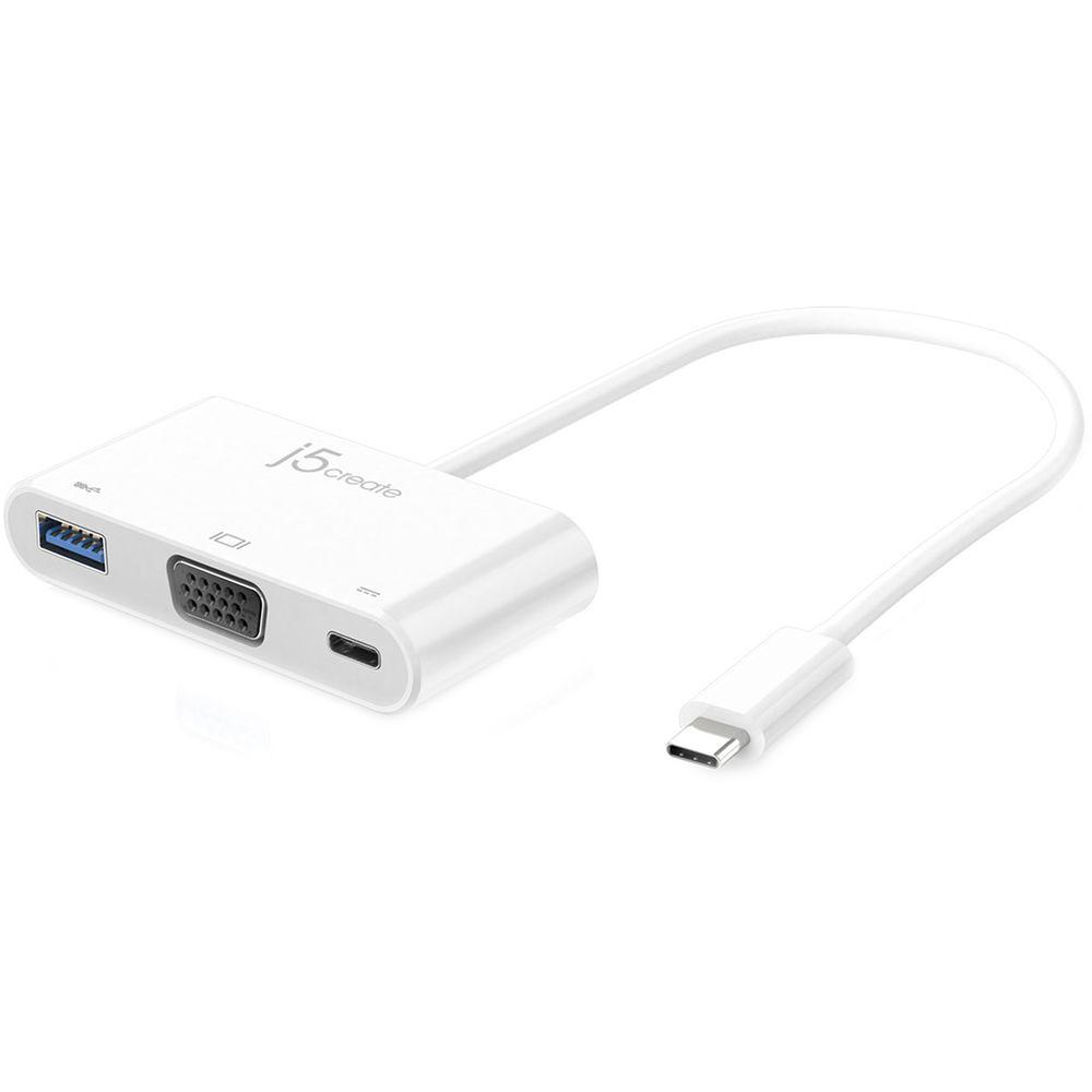 j5create USB 3.1 Gen 1 Type-C to VGA & USB 3.1 Gen 1 Hub with Power Delivery