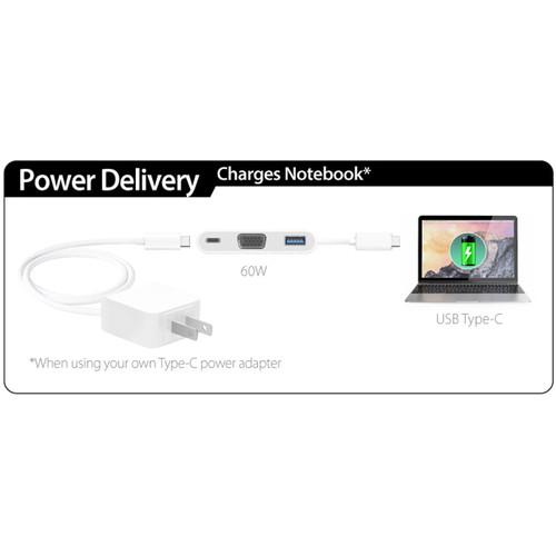 j5create USB 3.1 Gen 1 Type-C to VGA & USB 3.1 Gen 1 Hub with Power Delivery