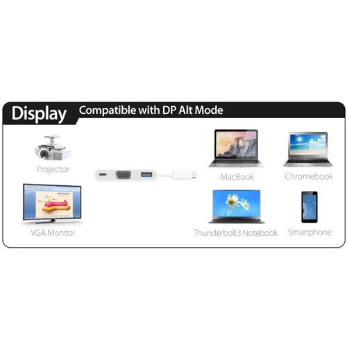 j5create USB 3.1 Gen 1 Type-C to VGA & USB 3.1 Gen 1 Hub with Power Delivery