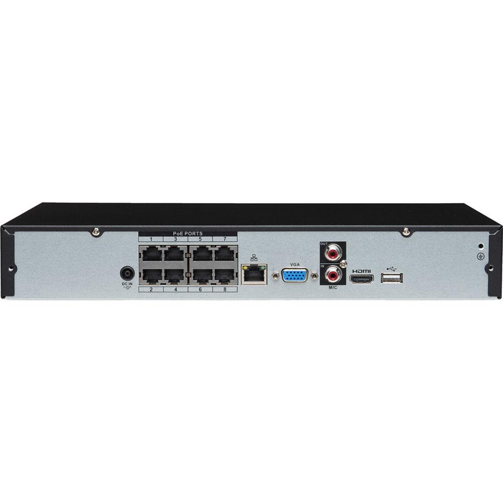 Lorex 8-Channel 4K UHD NVR with 2TB HDD and 4 4K Color Night Vision Network Bullet Cameras