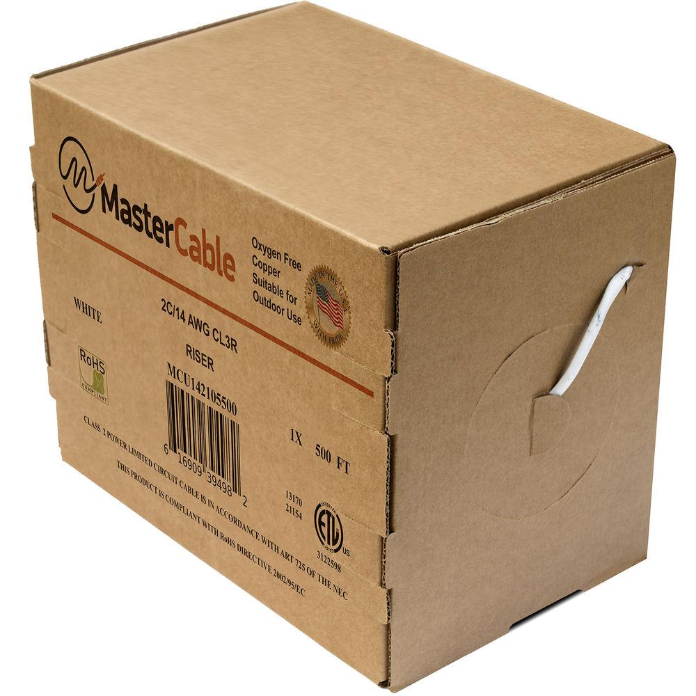 Master Cable 2-Conductor 14 AWG Pure Copper Commercial Speaker Wire