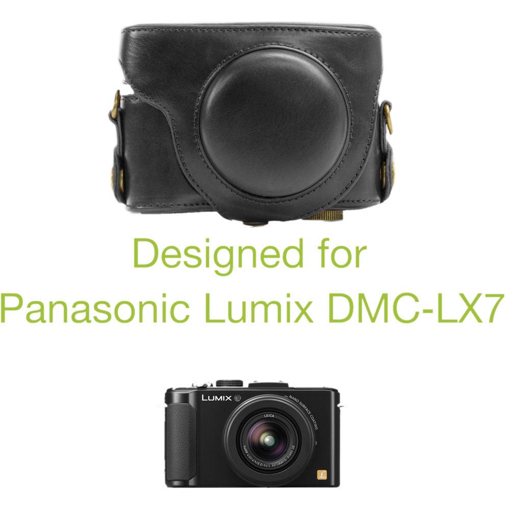 MegaGear Ever Ready PU Leather Camera Case with Strap for Panasonic DMC-LX7