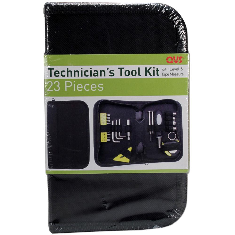 QVS 23-Piece Technician's Tool Kit with Level and Tape Measure, QVS, 23-Piece, Technician's, Tool, Kit, with, Level, Tape, Measure