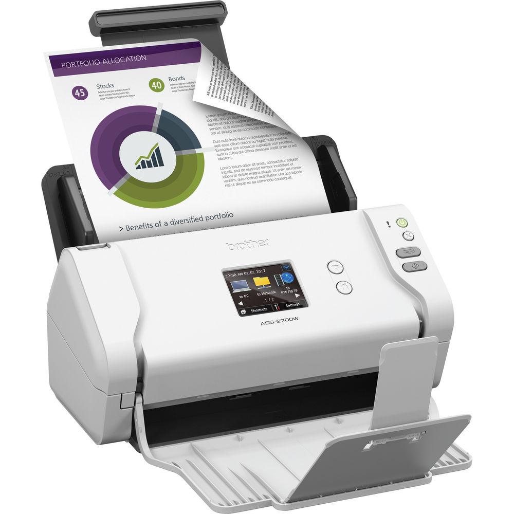 Brother ADS-2700W Wireless High-Speed Document Scanner