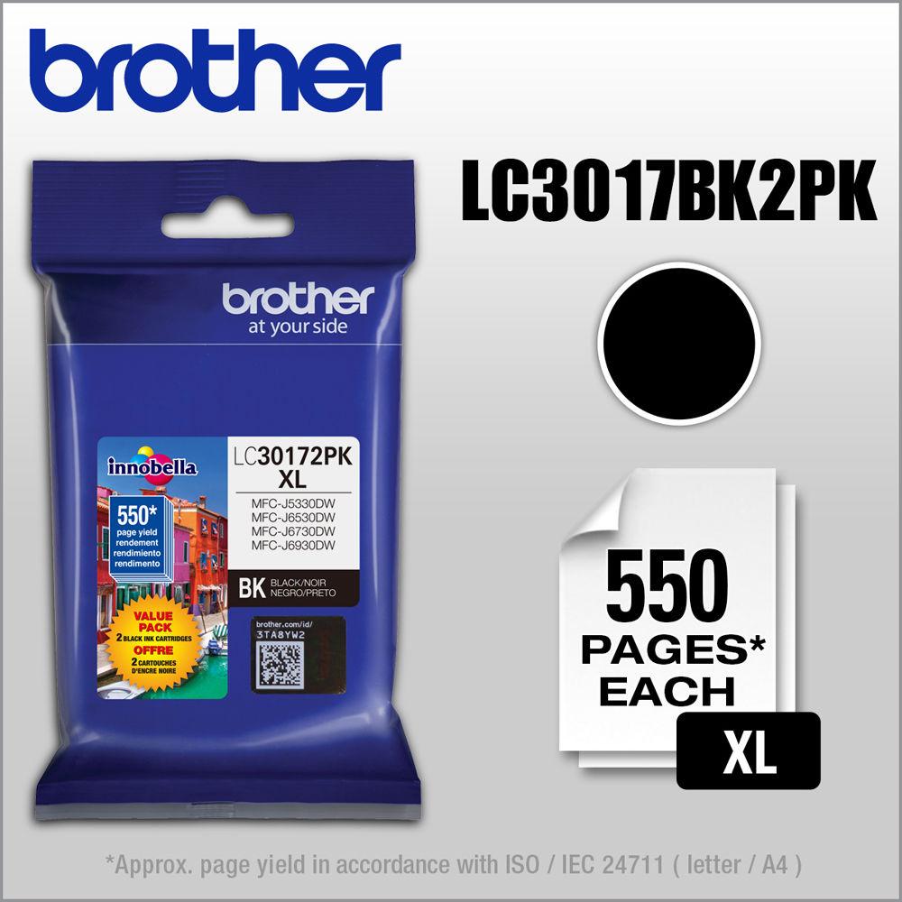 Brother LC3017BK High Yield XL Black Ink Cartridge