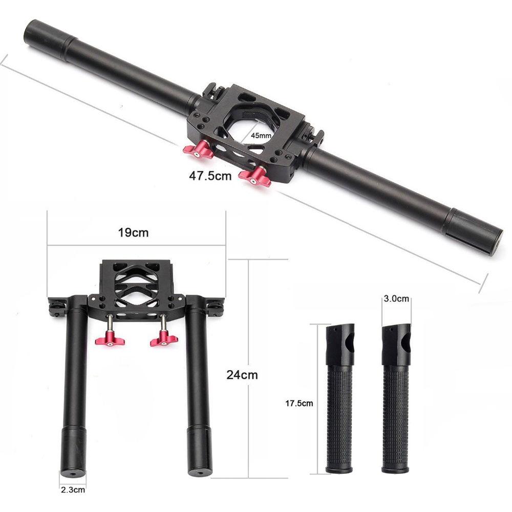 DigitalFoto Solution Limited Dual-Grip Bracket Handle for Select Gimbal Stabilizers