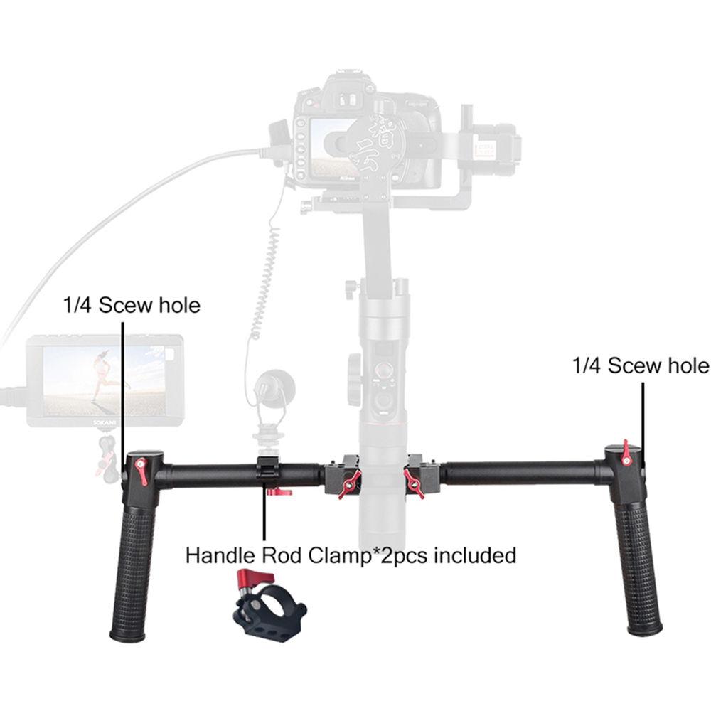 DigitalFoto Solution Limited Dual-Grip Bracket Handle for Select Gimbal Stabilizers