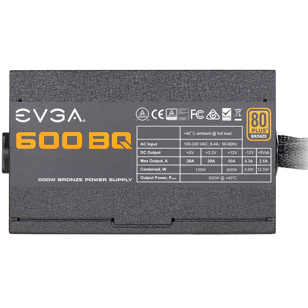 EVGA 600 BQ 600W 80-Plus Bronze Semi-Modular Power Supply