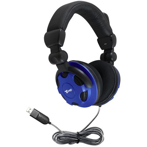 HamiltonBuhl T-PRO USB Stereo Over-Ear Headset with Noise-Canceling Microphone