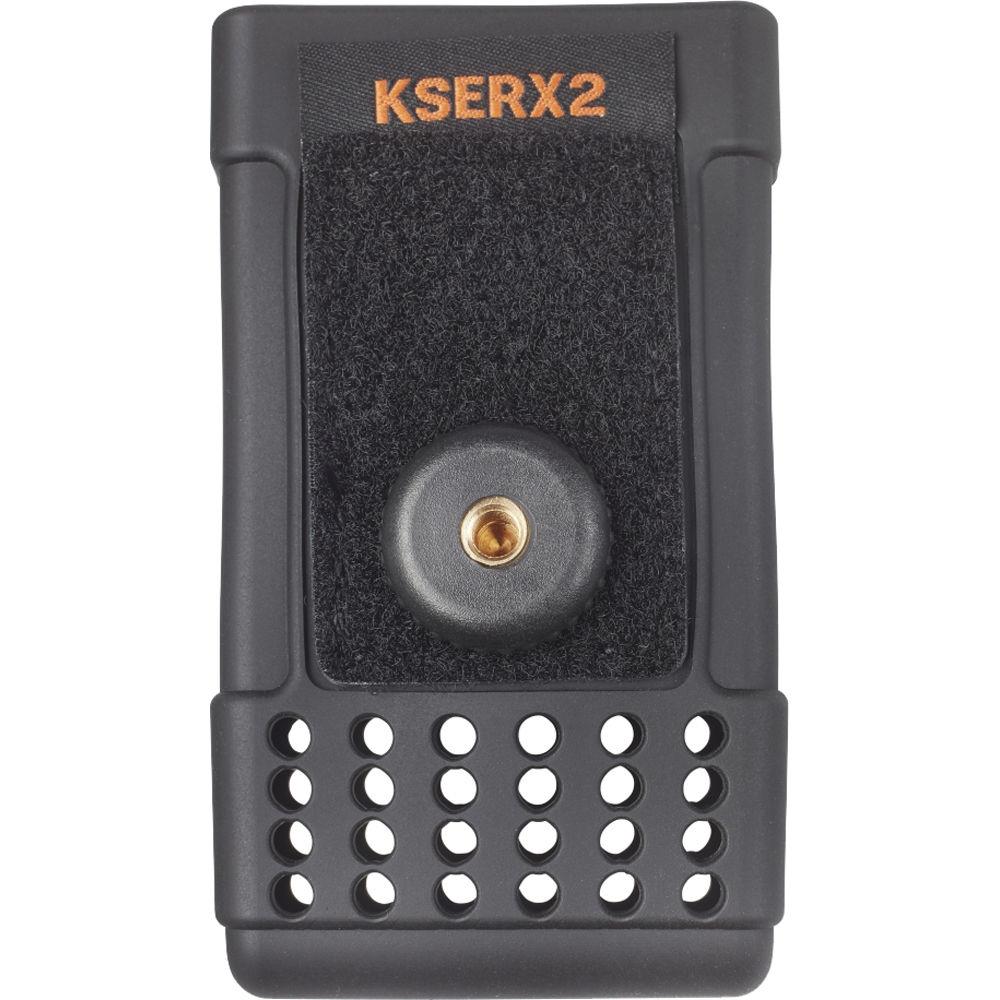 K-Tek Stingray Holder with Touch-Tab Fastener & 1 4"-20 Insert for Zaxcom ERX Receiver