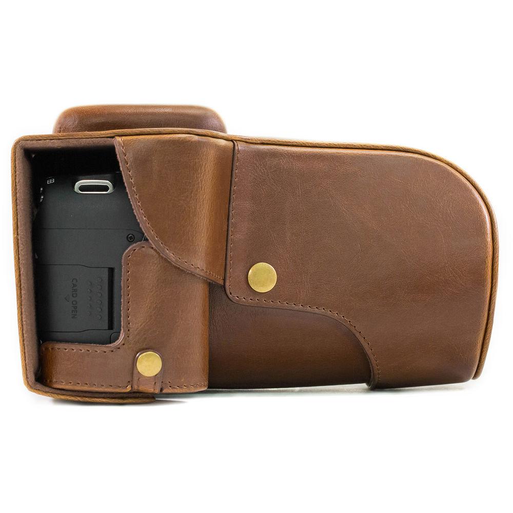 MegaGear Ever Ready PU Leather Case and Strap for Canon EOS T6s, 8000D & 18-55mm Lens