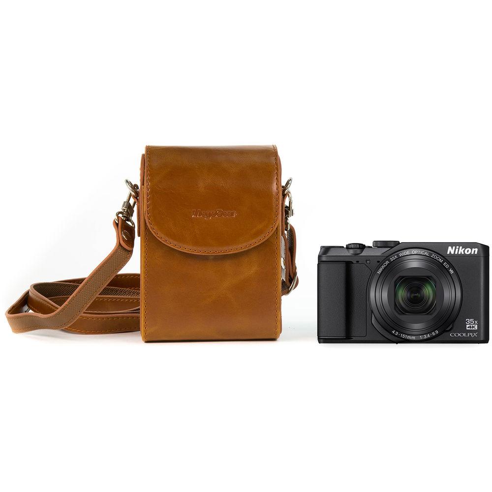 MegaGear Protective Leather Camera Case for Nikon COOLPIX A900