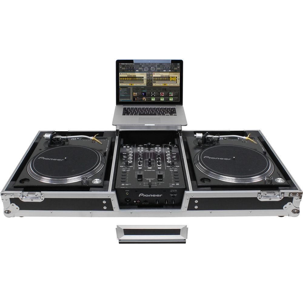 Odyssey Innovative Designs Flight Zone - Universal Turntable DJ Coffin with Wheels & Glide Shelf