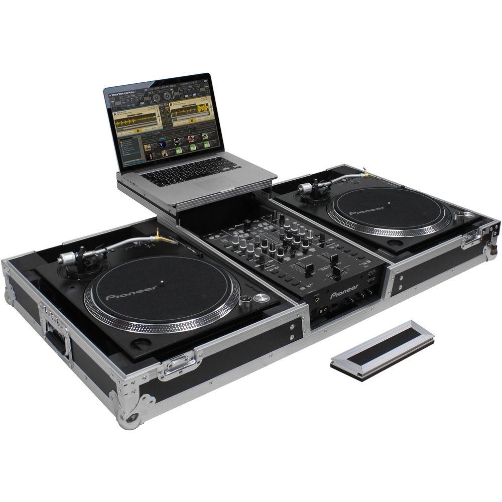 Odyssey Innovative Designs Flight Zone - Universal Turntable DJ Coffin with Wheels & Glide Shelf