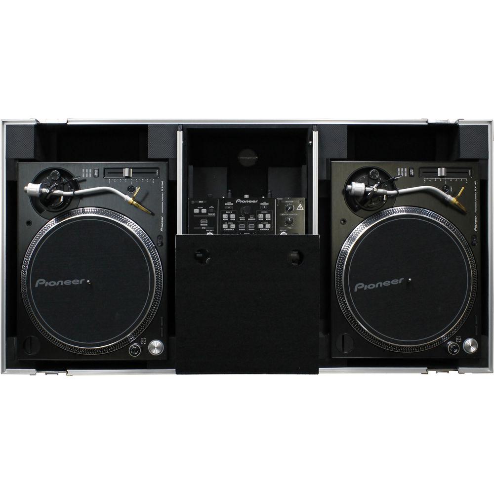 Odyssey Innovative Designs Flight Zone - Universal Turntable DJ Coffin with Wheels & Glide Shelf