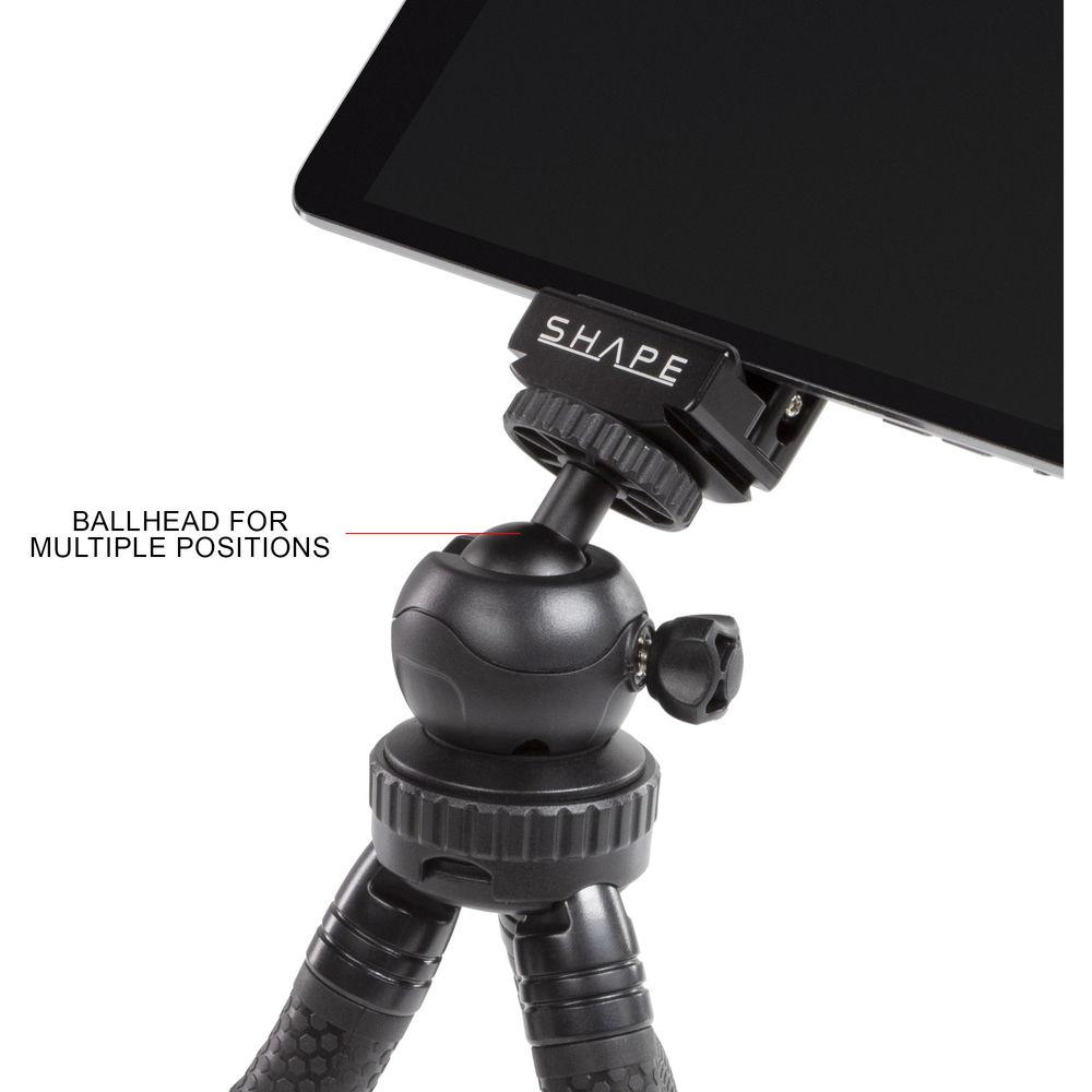 SHAPE Tablet Aluminum Mount and Tripod Flexible Grip with Ball Head