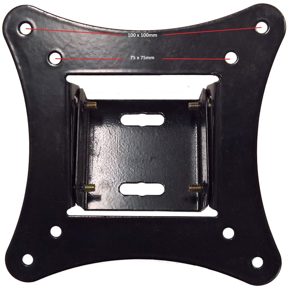 Tote Vision Fixed VESA 75 100mm Wall Mount Bracket for Select LED Monitors