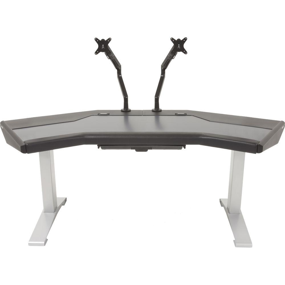 Argosy Halo.G Standard Workstation with Accessory Tray, and Two Monitor Arms