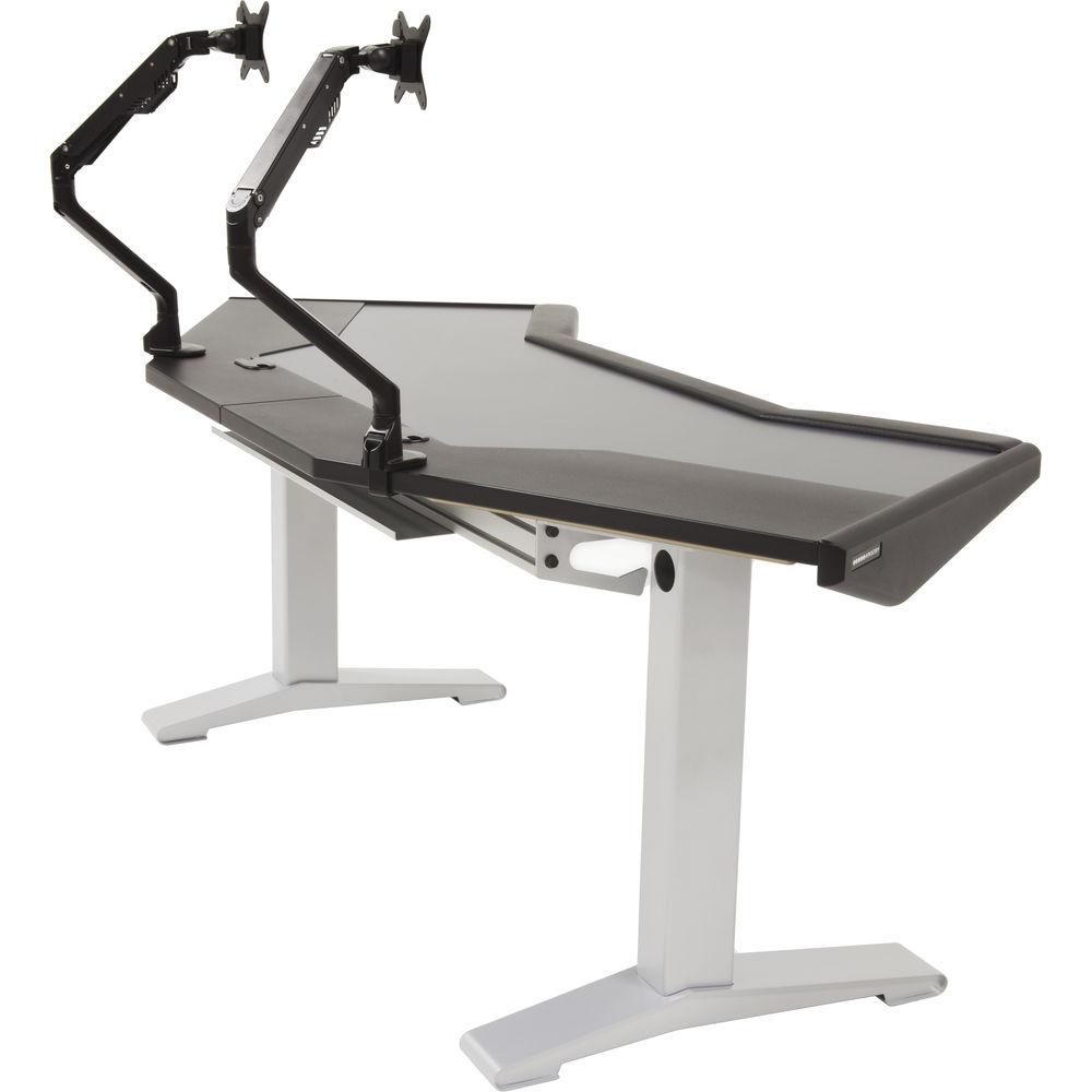 Argosy Halo.G Standard Workstation with Accessory Tray, and Two Monitor Arms