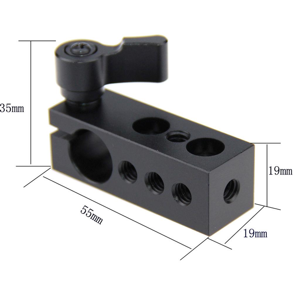 CAMVATE 15mm Rod Clamp with Multiple 1 4"-20 Threads