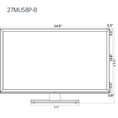 LG 27MU58P-B 27" 16:9 4K FreeSync IPS Monitor