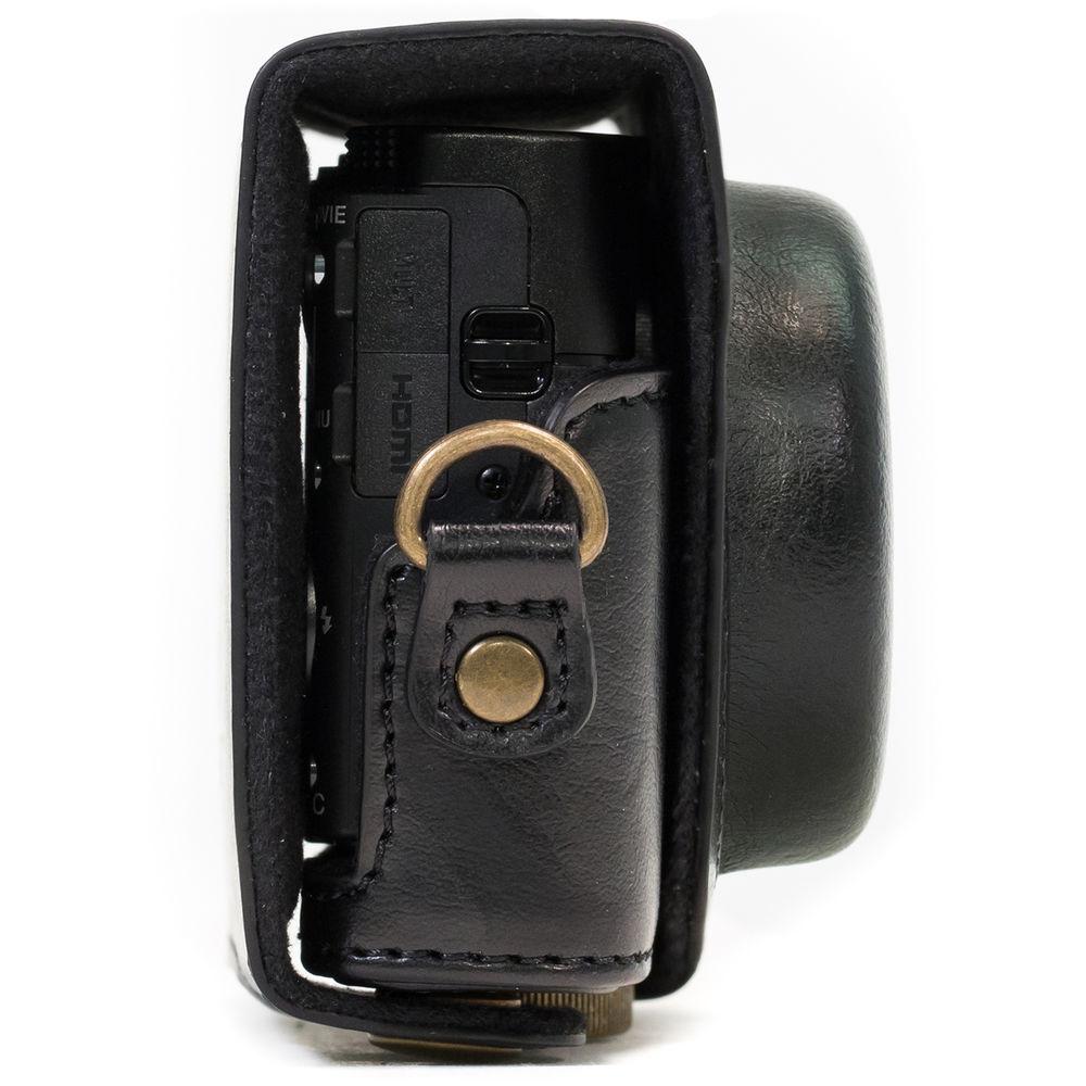 MegaGear Ever Ready PU Leather Camera Case and Strap for Sony Cyber-shot DSC-RX100 VI, V, IV