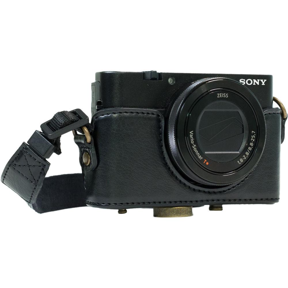MegaGear Ever Ready PU Leather Camera Case and Strap for Sony Cyber-shot DSC-RX100 VI, V, IV