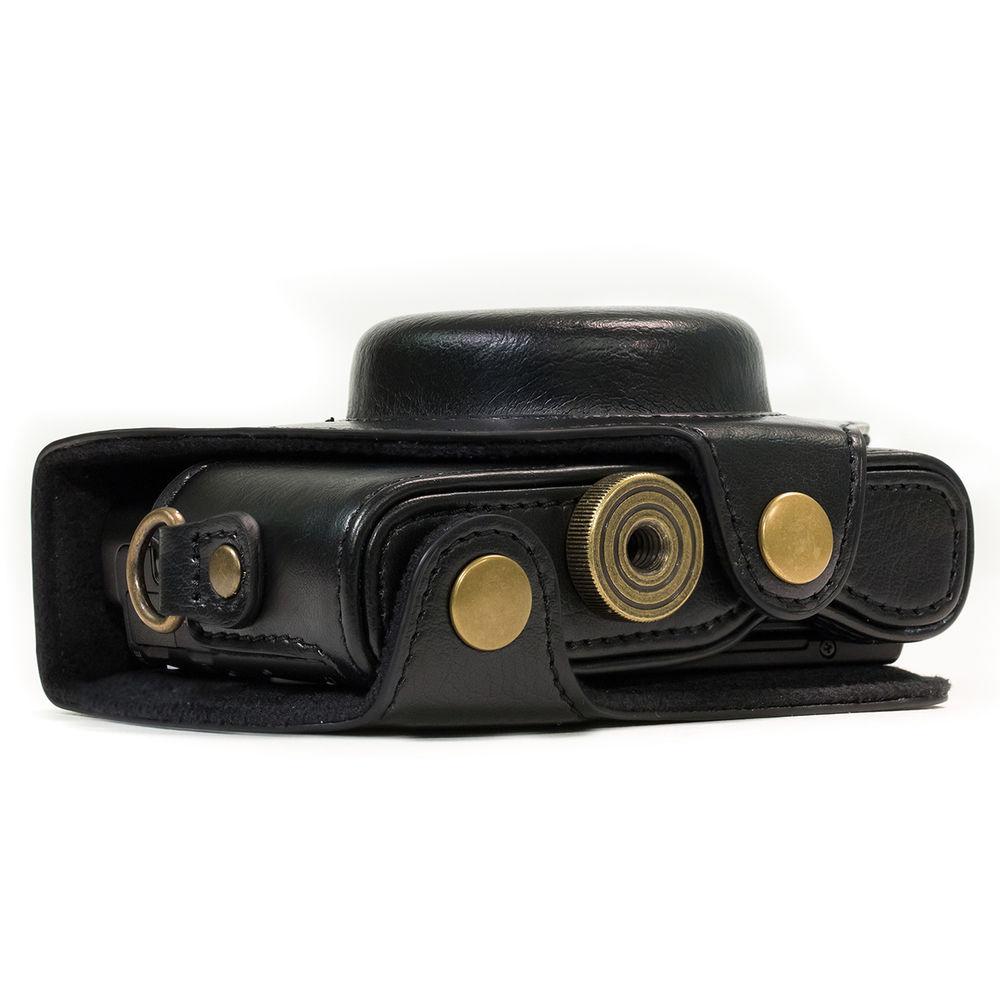 MegaGear Ever Ready PU Leather Camera Case and Strap for Sony Cyber-shot DSC-RX100 VI, V, IV
