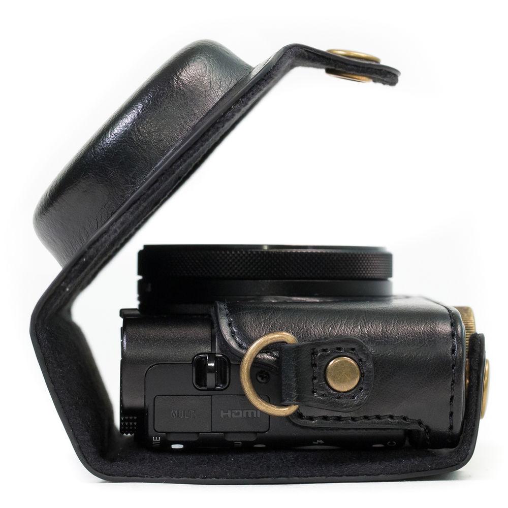 MegaGear Ever Ready PU Leather Camera Case and Strap for Sony Cyber-shot DSC-RX100 VI, V, IV