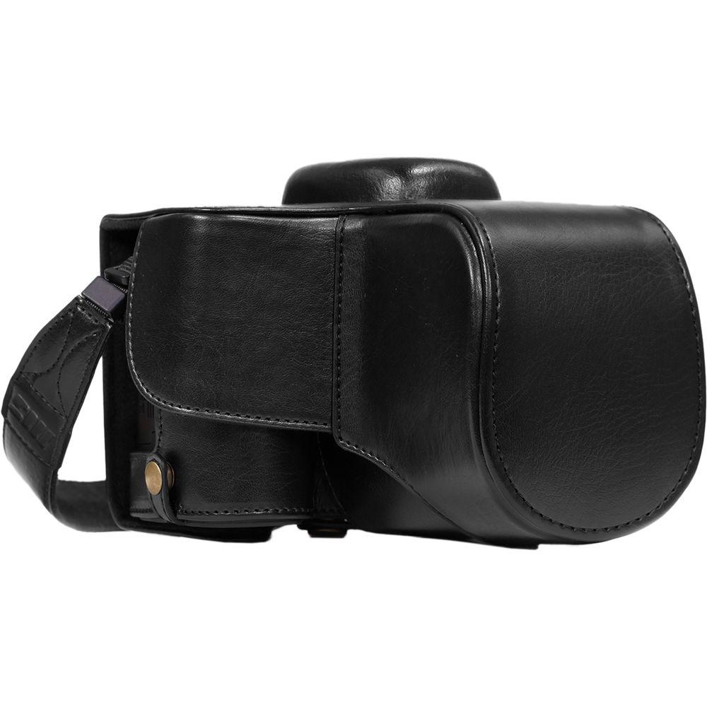 MegaGear Ever Ready PU Leather Case and Strap for Nikon D3400 with 18-55mm Lens
