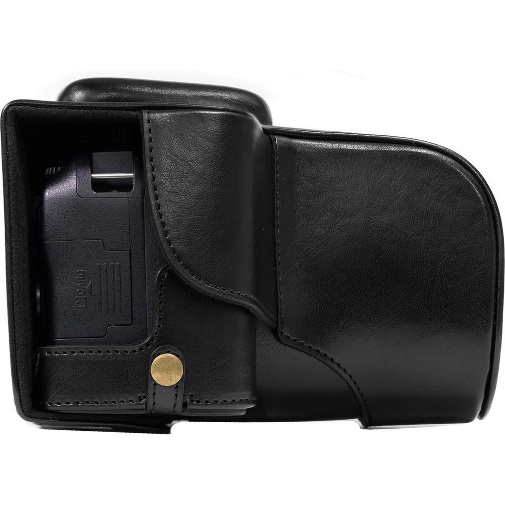 MegaGear Ever Ready PU Leather Case and Strap for Nikon D3400 with 18-55mm Lens