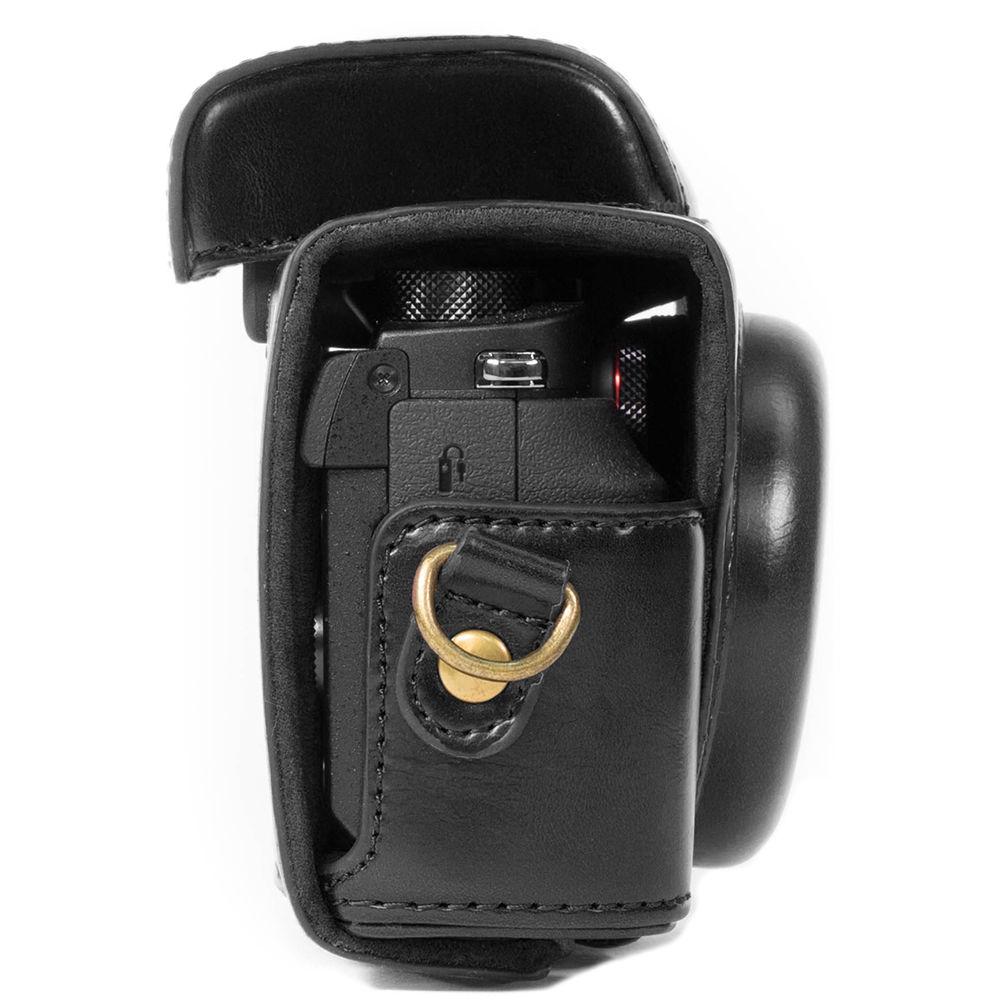 MegaGear Leather Camera Case with Strap for Canon PowerShot G5 X