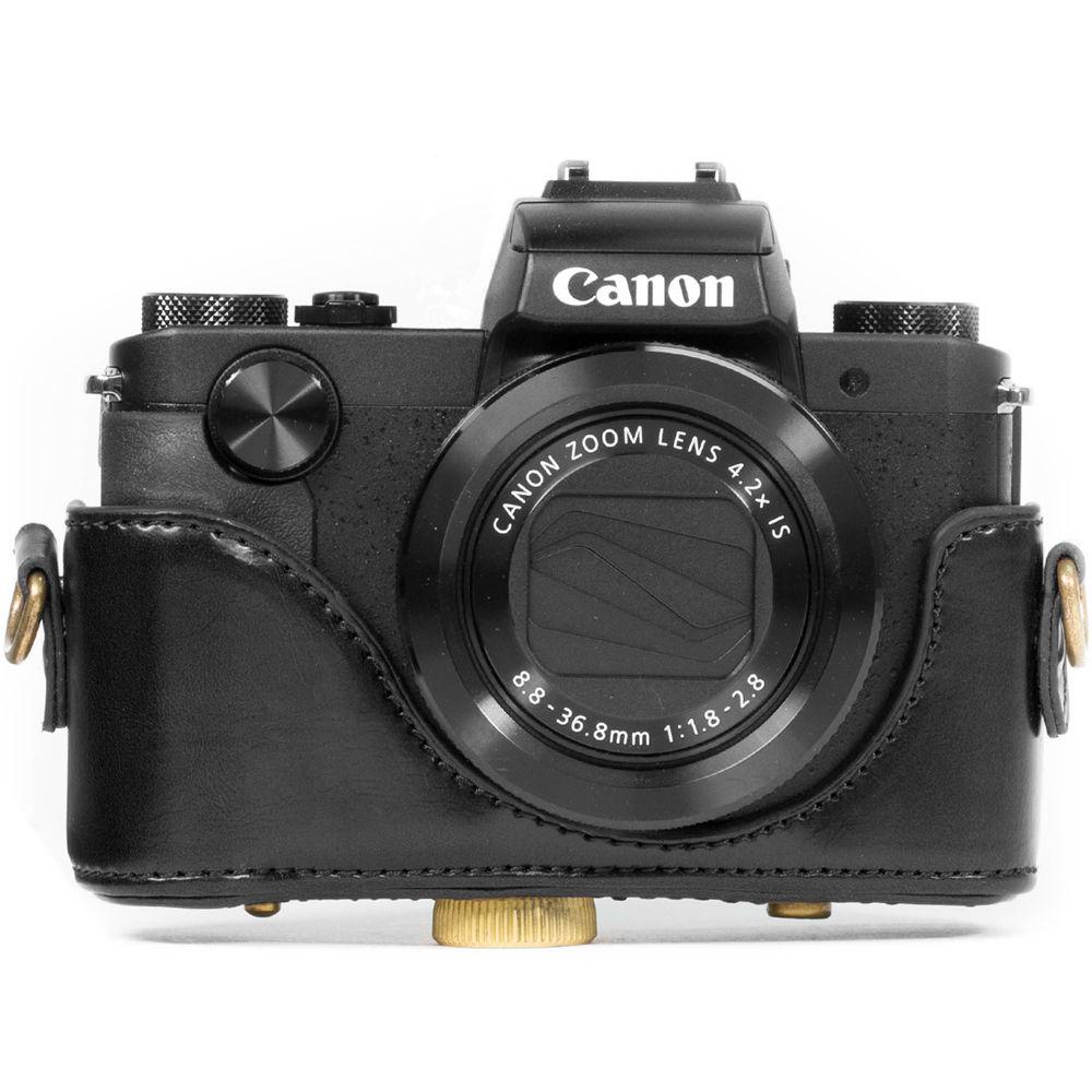 MegaGear Leather Camera Case with Strap for Canon PowerShot G5 X