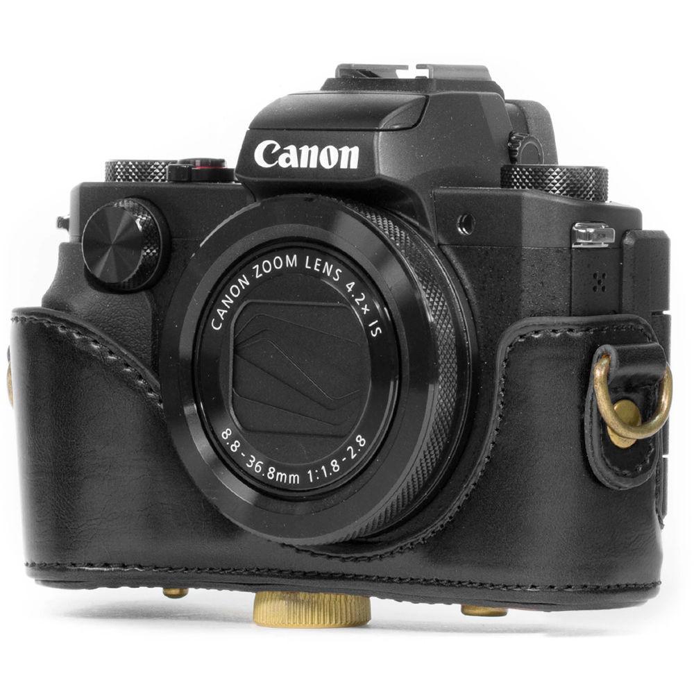 MegaGear Leather Camera Case with Strap for Canon PowerShot G5 X