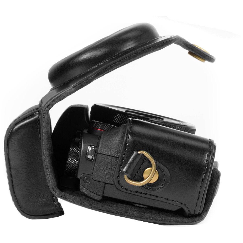 MegaGear Leather Camera Case with Strap for Canon PowerShot G5 X