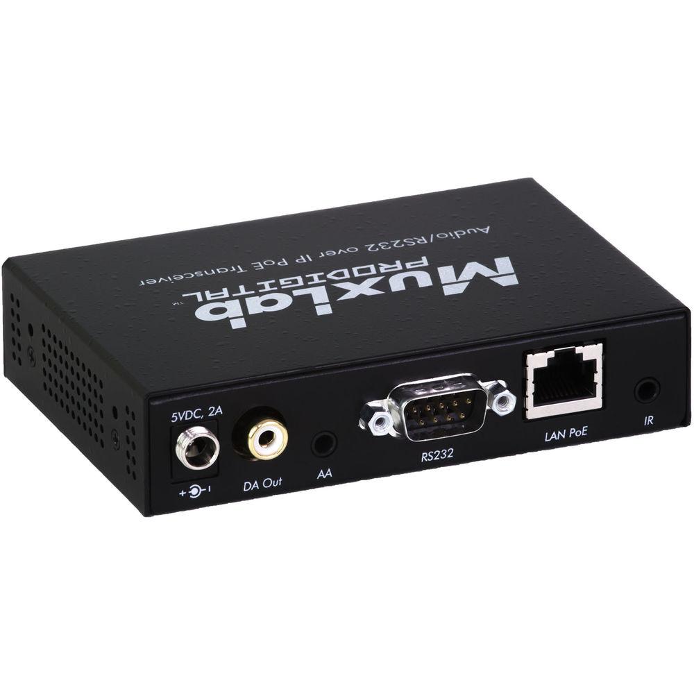 MuxLab Audio over IP Extender Kit with 2-Ch 50W Amp & Mic Input
