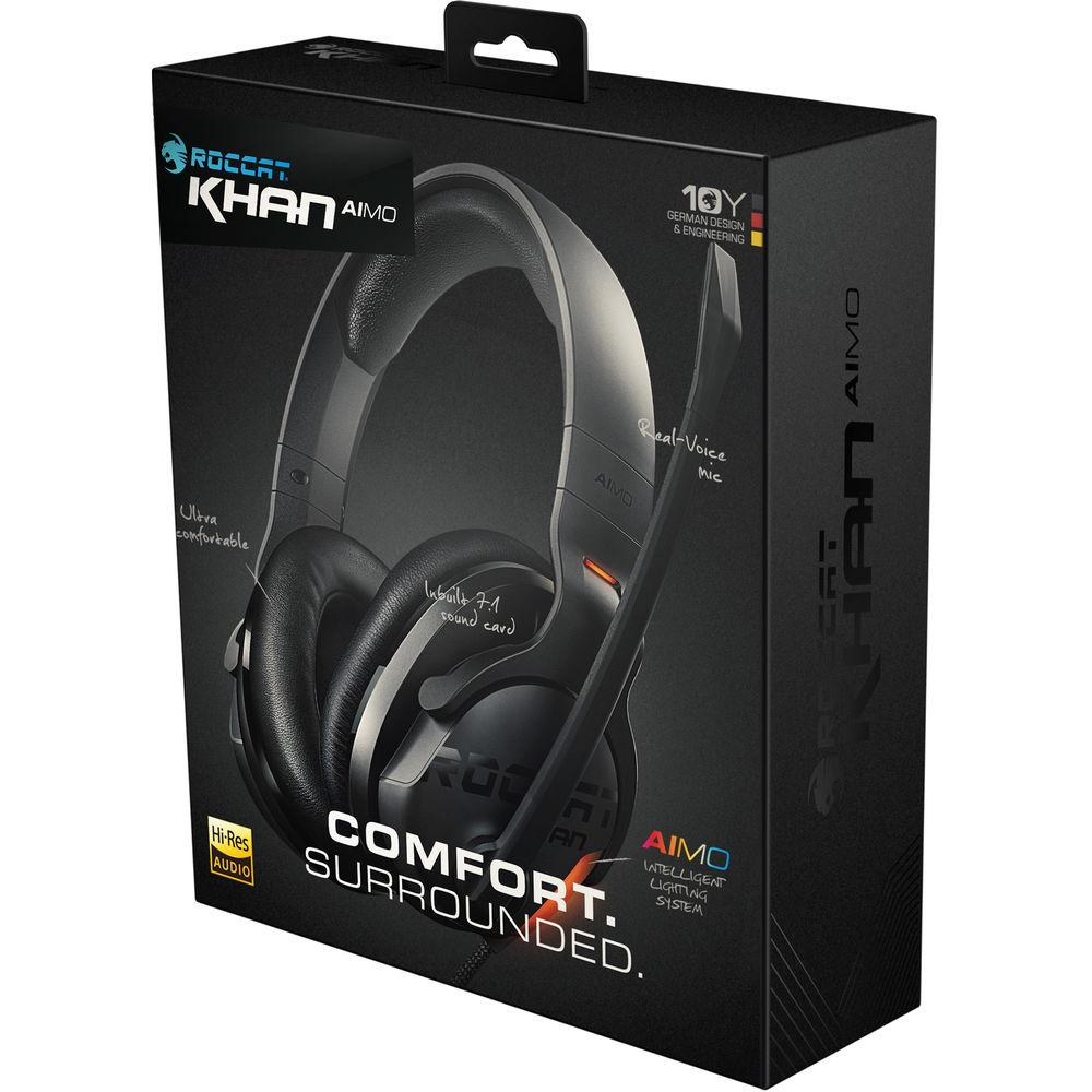 ROCCAT Khan AIMO Virtual 7.1-Channel Surround RGB Over-Ear Gaming Headset