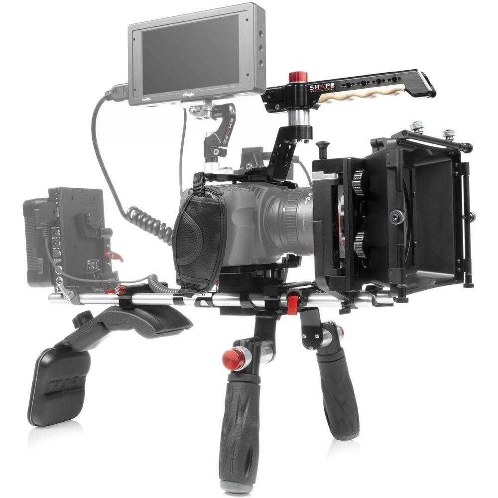 SHAPE Cage Kit with Matte Box, Follow Focus, Shoulder Mount & 18" 15mm Rods for Blackmagic Pocket Cinema Camera 4K