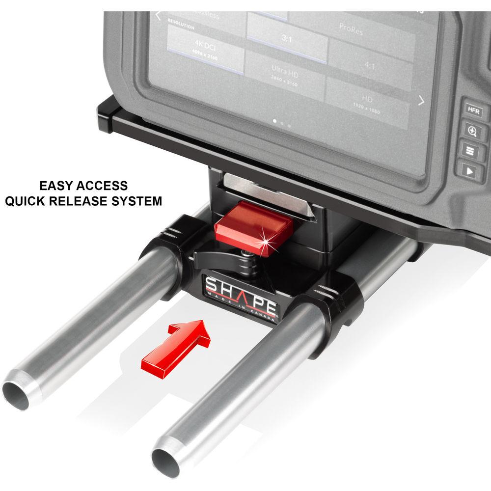 SHAPE Cage Kit with Matte Box, Follow Focus, Shoulder Mount & 18" 15mm Rods for Blackmagic Pocket Cinema Camera 4K