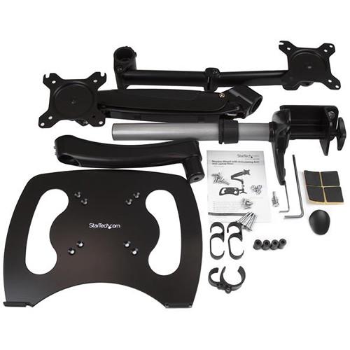 StarTech Single-Monitor Arm with Laptop Stand & One-Touch Height Adjustment