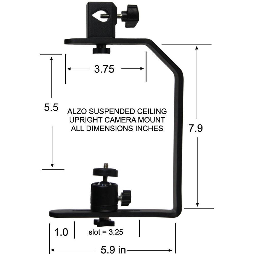 ALZO Upright Sloped Ceiling Screw Mount Kit for Small Camera