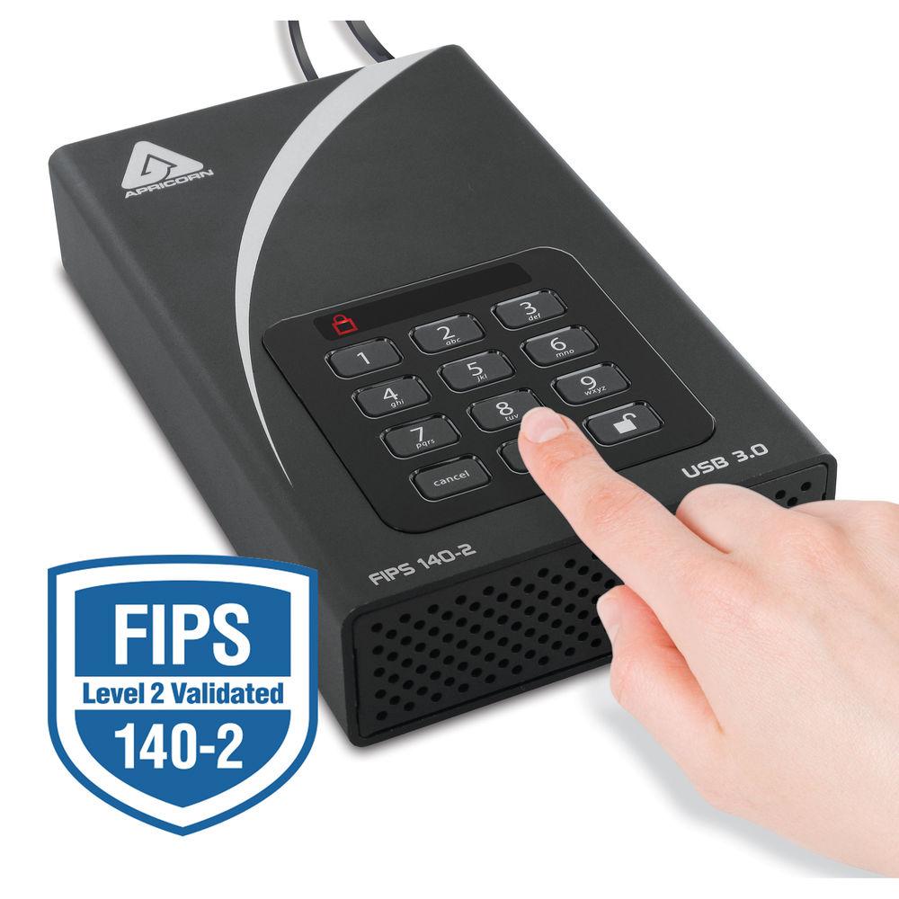 Apricorn 12TB Aegis Padlock DT FIPS 140-2 Level-2 Secure USB 3.0 Desktop Drive