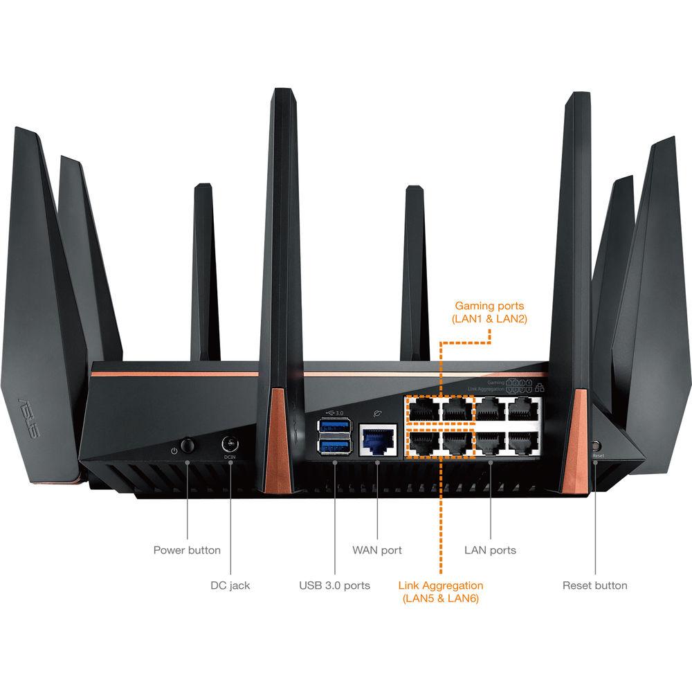 ASUS ROG Rapture GT-AC5300 Wireless Tri-Band Gigabit Router, ASUS, ROG, Rapture, GT-AC5300, Wireless, Tri-Band, Gigabit, Router