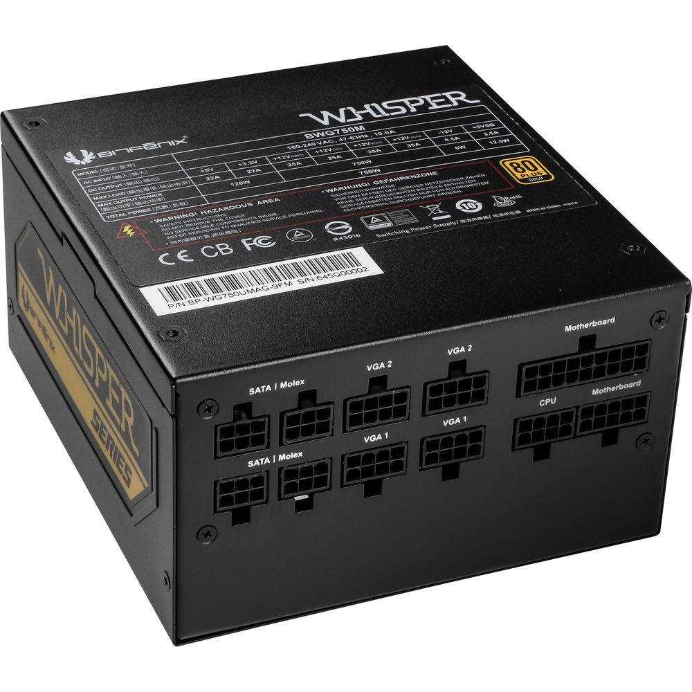 BitFenix Whisper 750W 80 Plus Gold Modular Power Supply