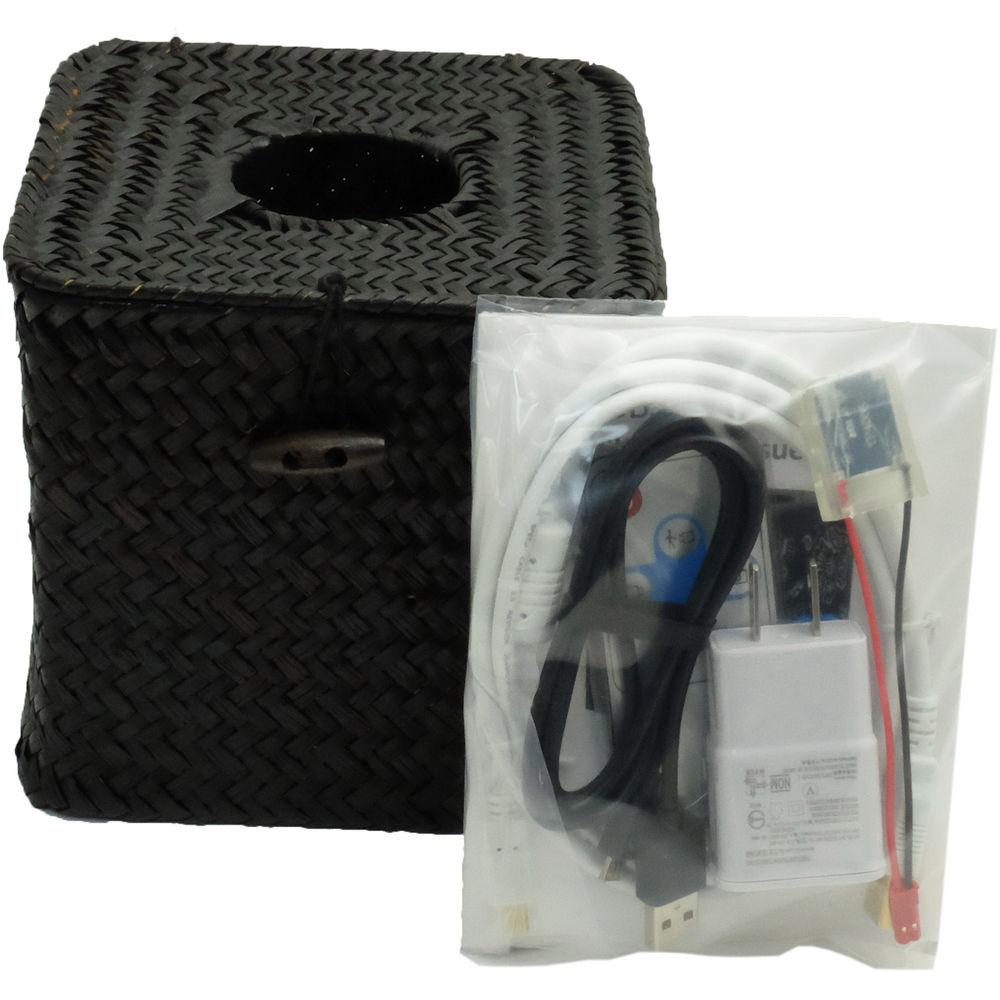 Bush Baby Wicker Tissue Box with 1080p Covert Camera