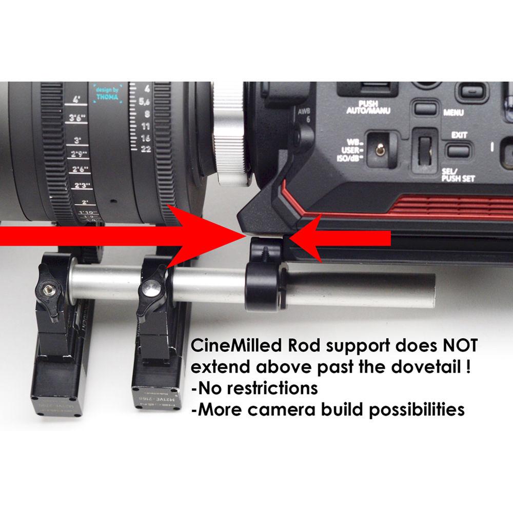 CineMilled 15mm Rod Support for Ronin and MōVI Dovetails