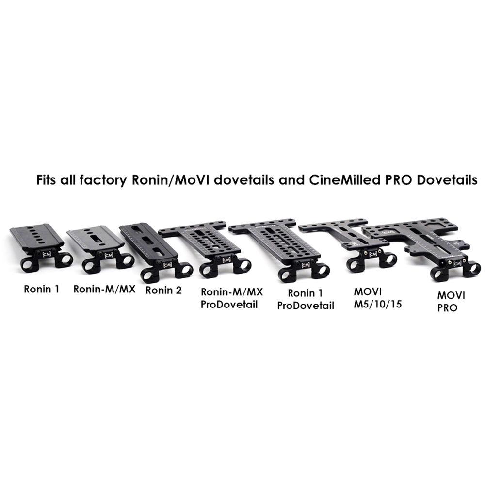 CineMilled 15mm Rod Support for Ronin and MōVI Dovetails