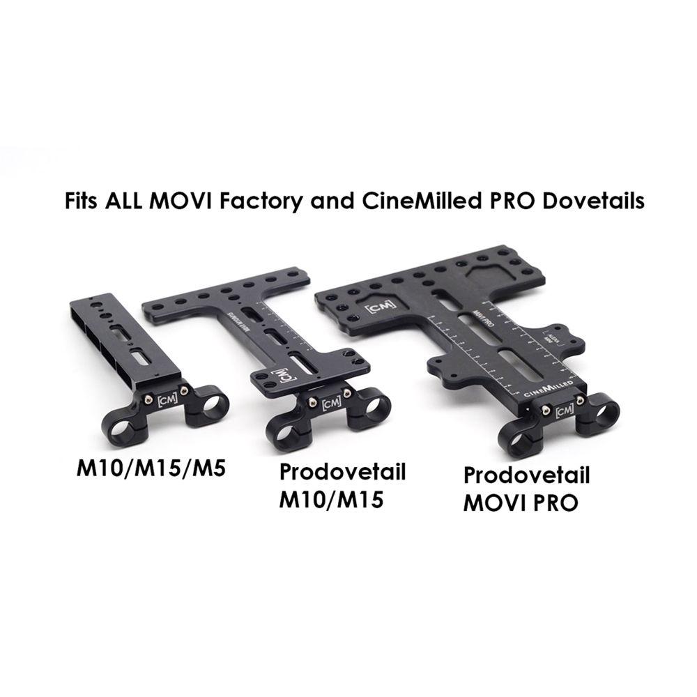 CineMilled 15mm Rod Support for Ronin and MōVI Dovetails