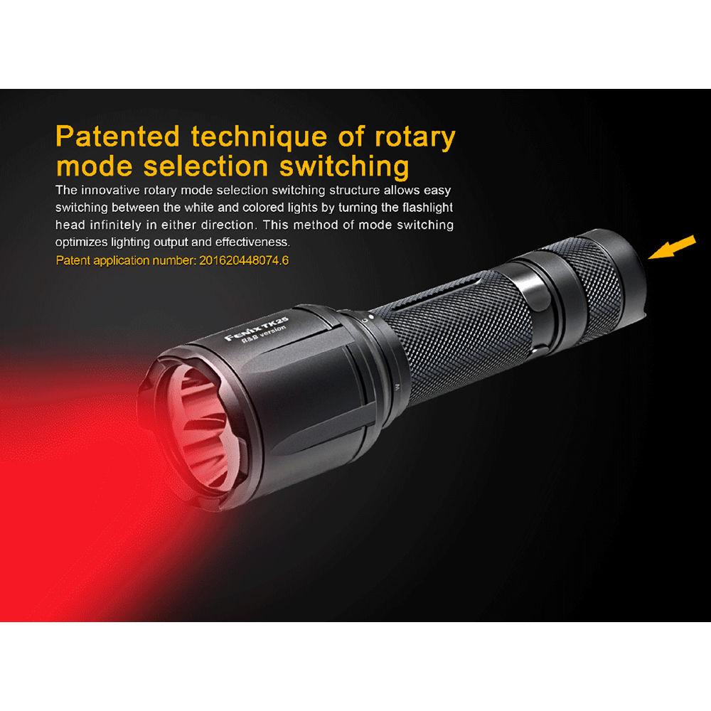 Fenix Flashlight TK25 Blue Red Light Flashlight